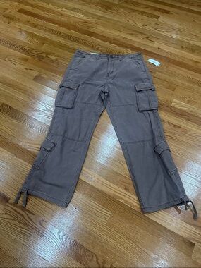 Aeropostale Brown Cargo Pants with Drawstring Hem